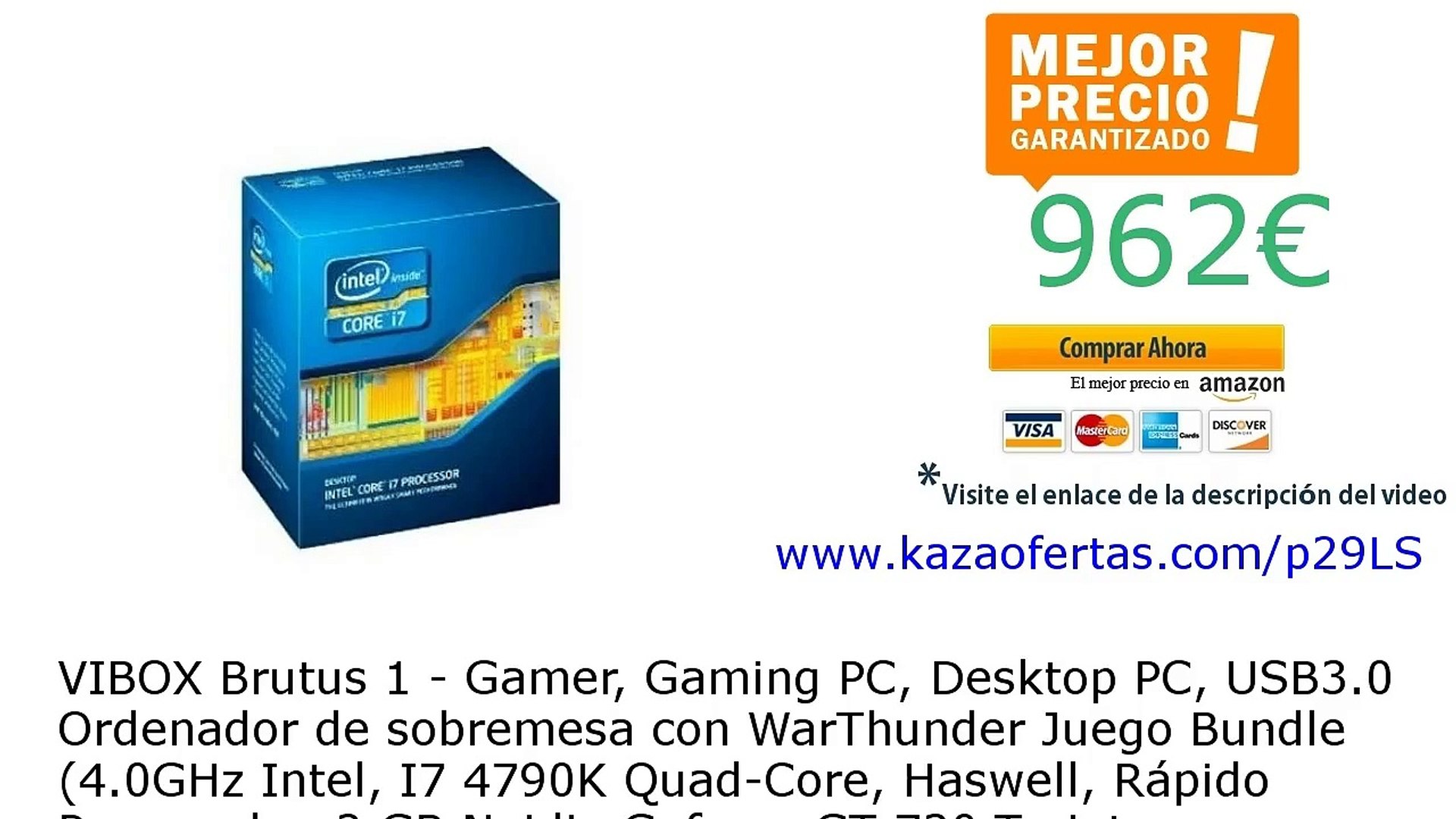 VIBOX Brutus 1 - Gamer, Gaming PC, Desktop PC, USB3.0 Ordenador de sobremesa con WarThunder...