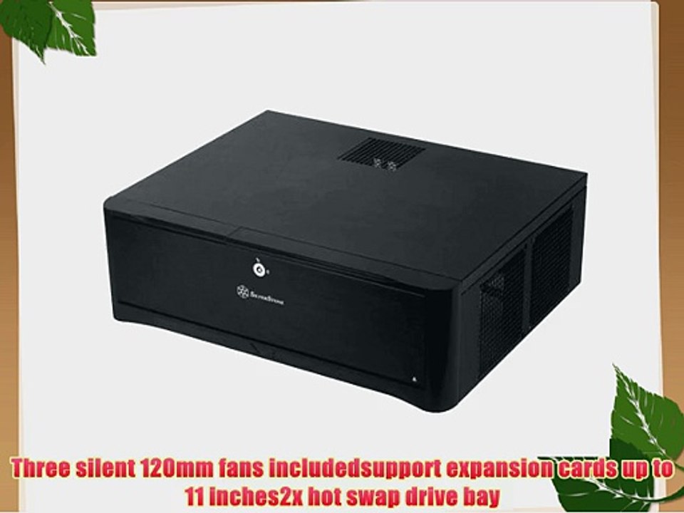 SilverStone Grandia Series HTPC Case with Aluminum FP Micro-ATX 2x Hot-Swap Drive Bay 3x120mm