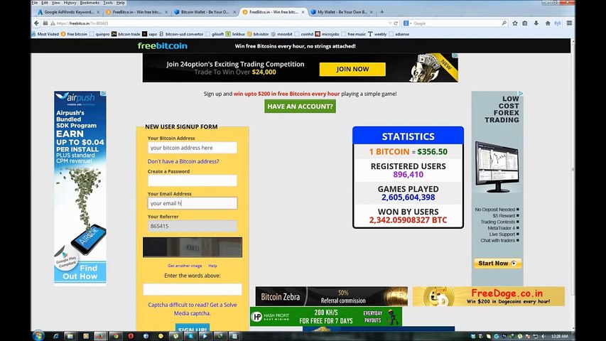 How To Get Free Bitcoin Chance To Earn 1 Bitcoin A Day Easy - 