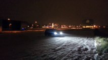 VW Golf 4 V6 4Motion - having fun drifting on snow (nice exhaust sound)