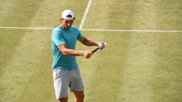 Rafael Nadal's 1st practice & press conference at MercedesCup 2015 in Stuttgart