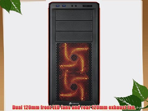 Corsair Graphite Series 230T Orange with Window Compact Mid-Tower Computer Case (CC-9011038-WW)