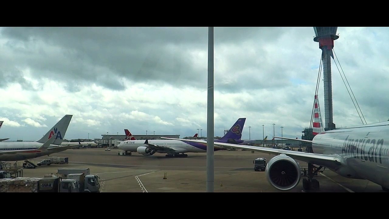 Thai Airways Taxi, Takeoff & Landing At London Heathrow To Bangkok (Aug 2014)