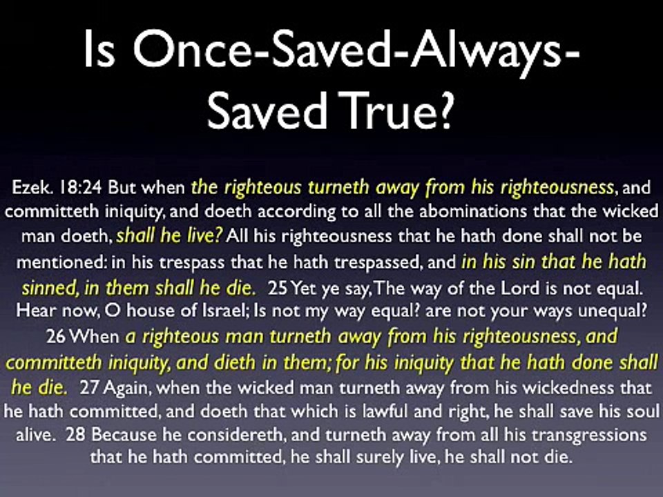 Let The Bible Speak - "Is Once-Saved-Always-Saved True?"