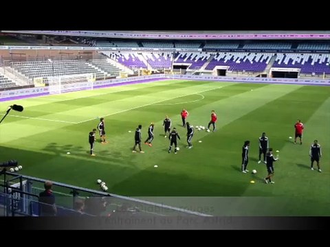 Premier entraînement des Diables rouges au Parc Astrid