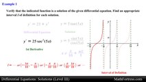 Differential Equations: Solutions (Level 3 of 4)