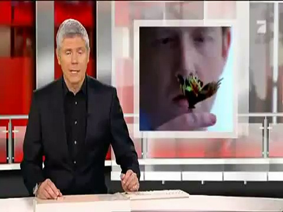Pro7 Newstime - Fake Werbung für "FRINGE" (Mann wird von INSEKTEN angegriffen)