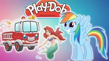 My Little Pony/Rainbow Dash Mała Syrenka Arielka Strażak Boomer Ciastolina Play Doh Baw się z nami