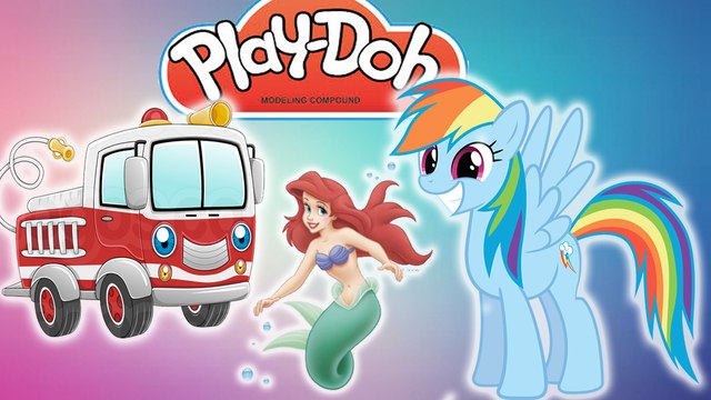 My Little Pony/Rainbow Dash Mała Syrenka Arielka Strażak Boomer Ciastolina Play Doh Baw się z nami