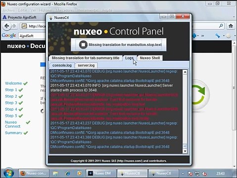 Instalar Nuxeo, gestor documental gratuito en Windows 7