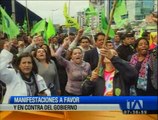 Así se desarrollaron las manifestantes en contra y favor del presidente Rafael Correa