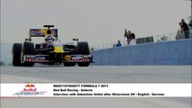 Formula 1 2011 - Red Bull Racing - Interview with Sebatian Vettel after the Silverstone GP