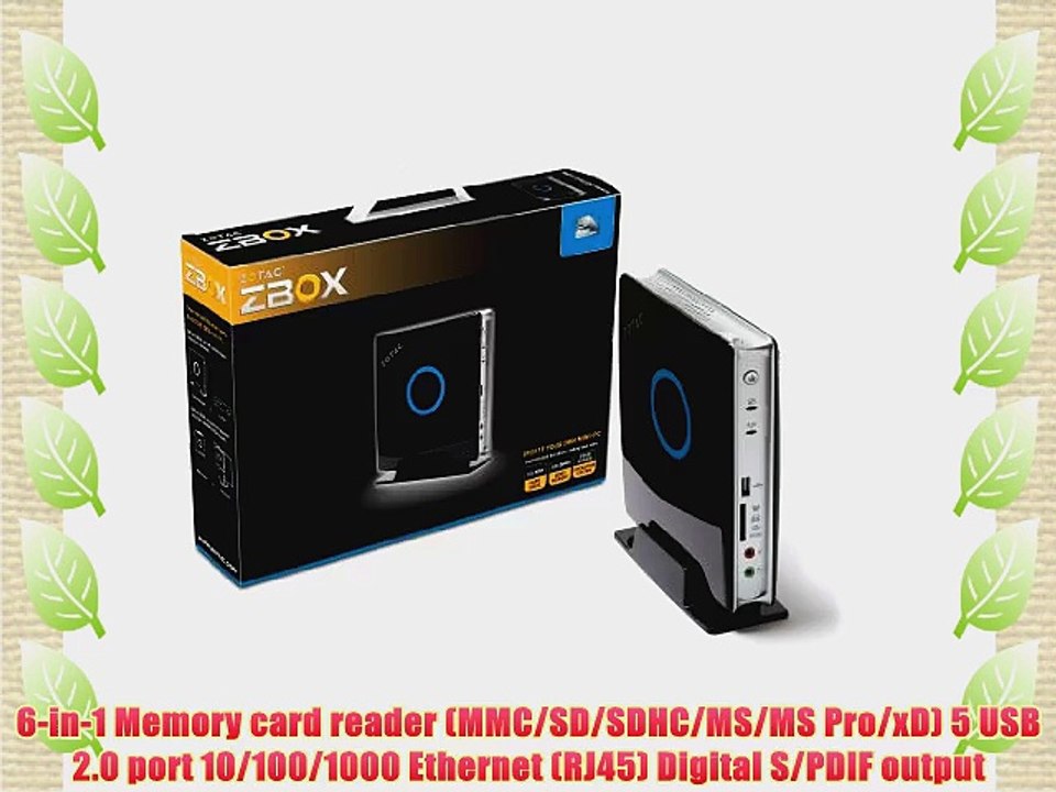 Zotac ZBOX Intel Atom D525 1.8 GHz Dual-Core Barebone Mini-PC ZBOXSD-ID12