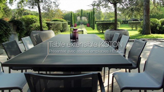 Table extensible d'extérieur KOTON - Les Jardins© Mobilier de jardin design