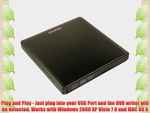 Pawtec External USB 3.0 Aluminum 8X DVD-RW Writer Optical Drive For PC Windows