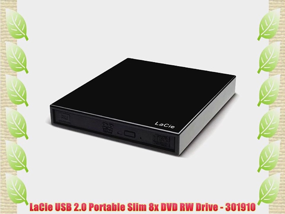 LaCie USB 2.0 Portable Slim 8x DVD RW Drive - 301910