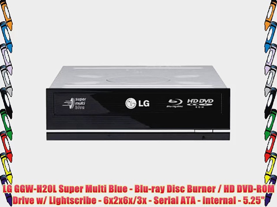 LG GGW-H20L Super Multi Blue - Blu-ray Disc Burner / HD DVD-ROM Drive w/ Lightscribe - 6x2x6x/3x