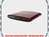 LG GP08NU6R 8X Slim DVD /-RW External Drive (Wine Red)