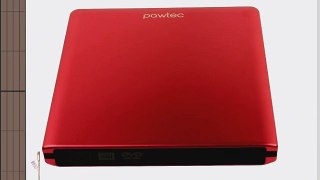 Pawtec External USB 3.0 Aluminum 8X DVD-RW Writer Optical Drive with Lightscribe (Red)