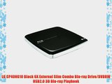 LG CP40NG10 Black 6X External Slim Combo Blu-ray Drive/DVDRW USB2.0 3D Blu-ray Playbook