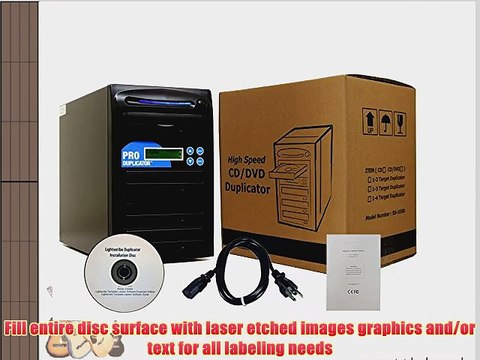 Produplicator 1 to 3 LightScribe 24X CD DVD Duplicator (Free Burning Software) Copier Tower