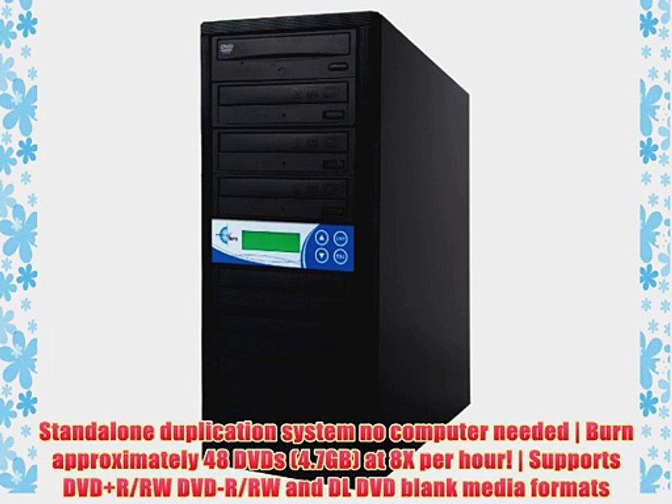 EZ Dupe 7-Target DVD/CD 24X Duplicator GS7SOB Black