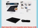 Samsung SE-506CB/RSBDM 6X USB 2.0 External Slim Blu-ray BDXL DVD CD Burner Writer Drive in