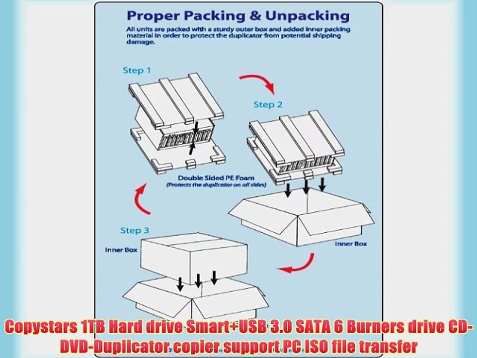 Copystars 1TB Hard drive Smart USB 3.0 SATA 6 Burners drive CD-DVD-Duplicator copier support