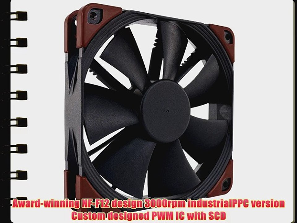Noctua NF-F12 industrialPPC-3000 PWM Fan (120x120x25mm 4-pin PWM 3000rpm max. IP52)