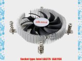 Akasa Ultra Low Profile Intel CPU Cooler - Mini-ITX (AK-CC7129BP01) (Sockets 775 / 115x)