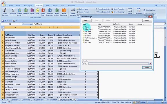 Human Resource Dashboard Calculations - FUN x EXCEL - Excel Dashboard 003