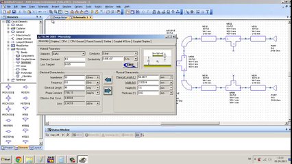 800 Mhz Wilkinson Power Divider Designed by AWR Microwave Office