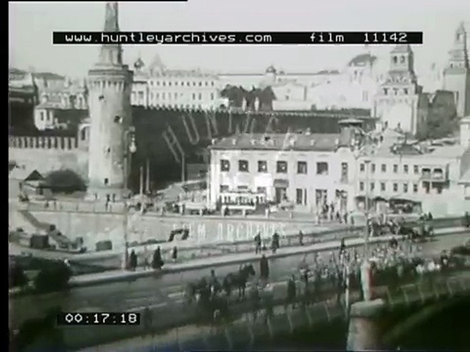 Street scenes in Moscow, Russia in the 1900's.  Film 11142