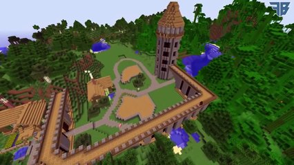 Minecraft красивые постройки "деревня".
