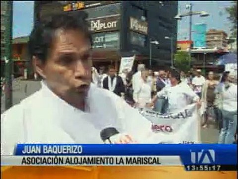 Marchas a favor de los nuevos horarios en la Mariscal