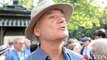 Bill Murray marches with Poets House across Brooklyn Bridge