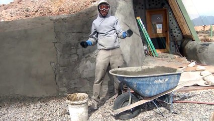 Finishing a Concrete Wall 3 - How to Plaster