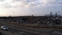 Hurricane Sandy--Jacob Riis park becomes gigantic landfill