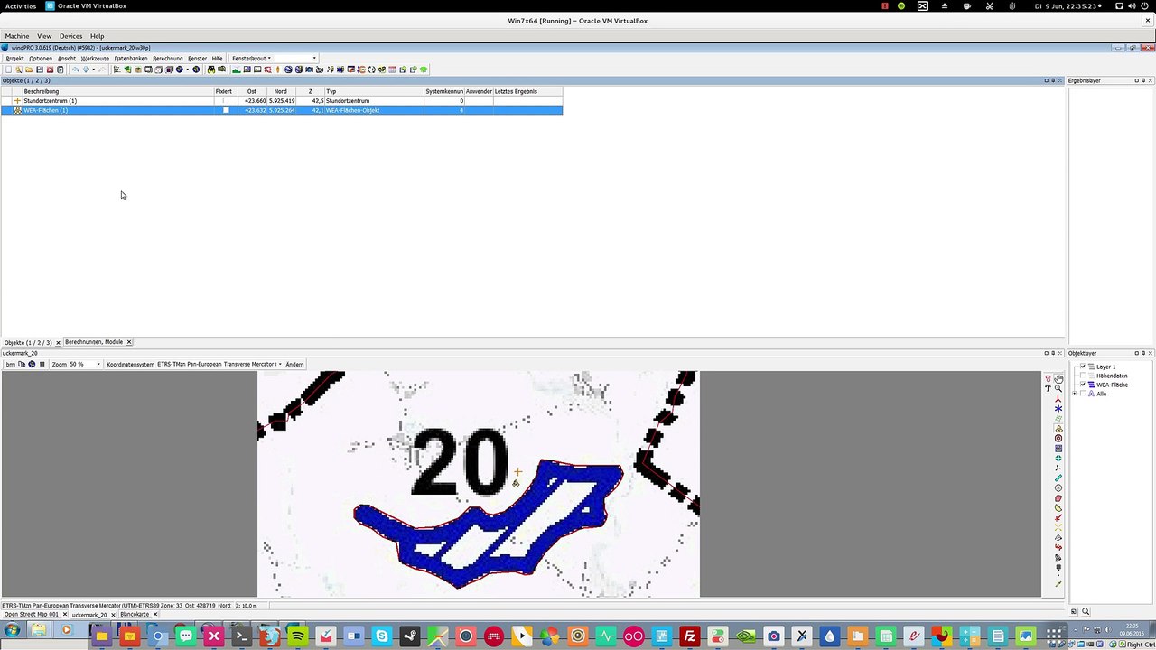 2.7.2.3 WEA-Standorte in WindPRO laden