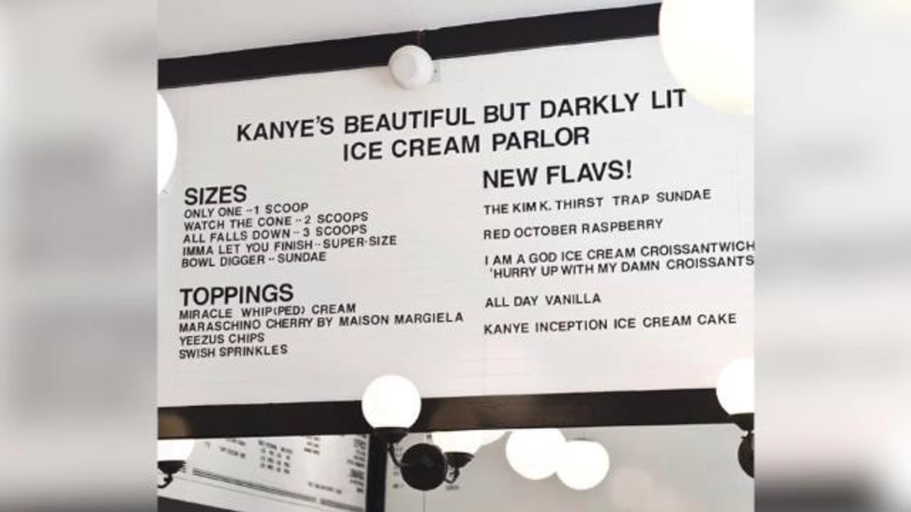Imma let you finish, but an ice-cream shop has Kanye West inspired desserts