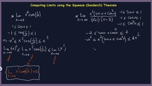 Computing Limits using the Squeeze (Sandwich) Theorem Part 2