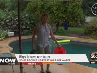 Arizona woman uses 50-gallon drums to collect and conserve rain water