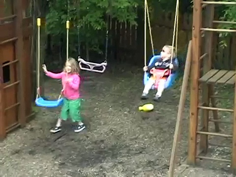 kids on swing