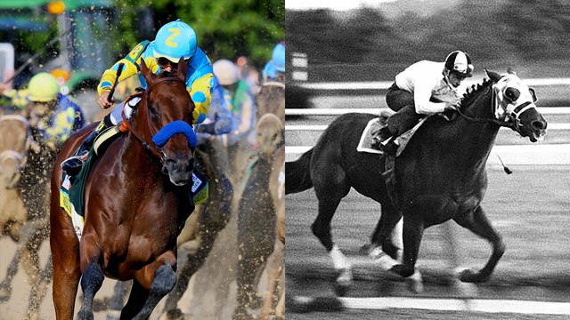 Watch Triple Crown Winners American Pharoah and Secretariat Race Each Other