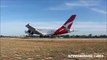 Normal Airbus A380 Landing vs. Crosswind Airbus A380 Landing