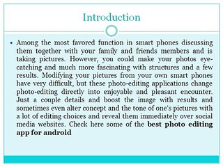 Best photo editing app for android