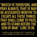 Powerful Bible Promises 11 – Luke 21:36 - Christian Video