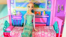 Barbie Beach Doll House REVEIW with Disney Frozen Elsa Anna & Merida Brave AllToyCollector