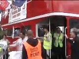 British Airways cabin crew on strike 2010 - march to Waterside (British Airways headquarters)