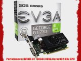 EVGA GeForce GT 730 2GB GDDR5 64bit DVI/HDMI/VGA Low Profile Graphics Card 02G-P3-3733-KR